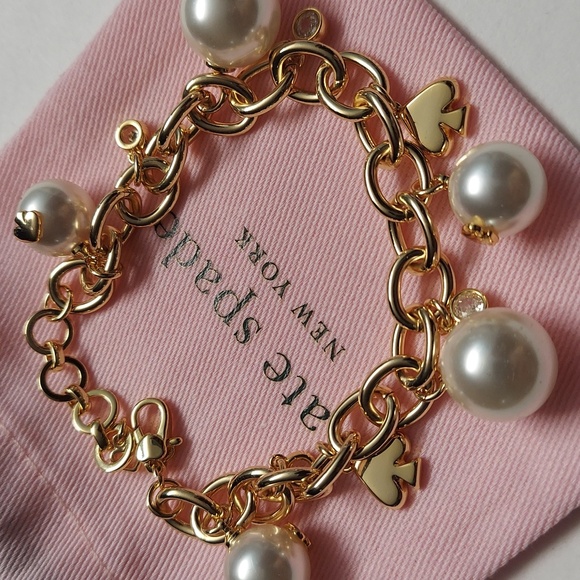 Kate Spade Gold Bracelet with Pearl Charms - Picture 4 of 4